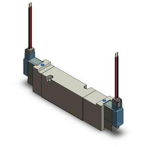 VQZ**5*, 1000/2000/3000 Series, 5 Port Solenoid Valve, Base Mounted | VQZ1150K-5MO1-Q