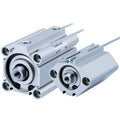 C(D)Q2, Compact Cylinder, Double Acting, Single Rod w/Auto Switch Mounting Groove – CQ2A63TF-25DCZ