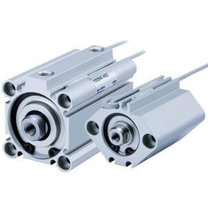 C(D)Q2, Compact Cylinder, Double Acting, Single Rod w/Auto Switch Mounting Groove – CQ2B80TF-50DZ