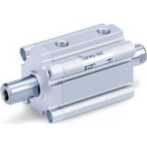 C(D)Q2KW, Compact Cylinder, Double Acting, Double Rod, Non-rotating w/Auto Switch Mounting Groove – CQ2KWB20-40DM