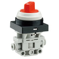 VM100F, 100 Series 2/3 Port Mechanical Valve w/One-touch Fitting | VM121F-06-08