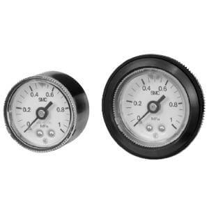 G46E, Pressure Gauge, Oil-free, External Parts Copper-free w/Limit Indicator (O.D. 42) | G46E-4-01-C