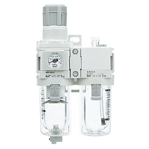 AC20A-D to AC60A-D Filter Regulator + Lubricator | AC20A-F01-D